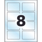 Avery 22822 Étiquettes rectangulaires imprimables jusqu'au bord, transparentes glacées, laser/jet d'encre, 2" x 3", 80/pqt-6