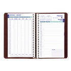 Blueline - Agenda Quotidien 2023, Reliure Spirale, 8 H x 5 L po, Bilingue, Bourgogne-50 % de papier recyclé post-consommation