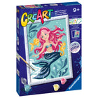 Ravensburger - CreArt Peinture par numéros sirène enchanteresse série D-Bienfaits pédagogiques: CreArt améliore la coordination œil-main et les aptitudes cognitives, comme la résolution de problèmes et l'orientation spatiale. 