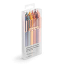 Stylos gel luxe rétractables – assortis – encre noire – paquet de 12-Pointe de .7 mm
