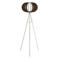 Eglo - Stellato 3 lampe de plancher avec interrupteur à pied - 65" - nickel mat-Lampe de plancher