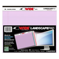 Roaring Springs Landscape Legal Pads orchidée bleue et Rose 11 po x 8,5 po, Paquet de 6 (ROA74535)-40 feuilles par tampon total de 2 tampons