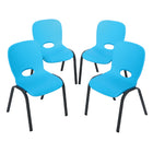 Lifetime - Ensemble de chaises empilables pour enfants - Glacier Bleu - Pack de 2-Cadre en acier avec finition toutes saisons