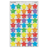 Trend Enterprises Superspots Sparkle Stickers, Super Stars, 1800 Pack-De grandes étoiles étincelantes aux couleurs assorties attirent l'attention et répandent la joie.