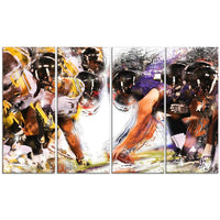 Designart – Art imprimé sur toile, confrontation au football (PT2548-271)-Impression