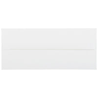 JAM Paper Enveloppes livret Strathmore avec fermeture gommée, fini toilé, 4 1/8 x 9 1/2 po, blanc brillant, 1000/pqt-Blanc brillant