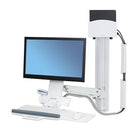 Ergotron ? Système combo assis/debout StyleView avec petit support d?unité centrale, blanc brillant (45-273-216)-Convient aux normes de montage VESA FDMI, MIS-D, 75/100, C