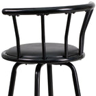 Flash Furniture – Tabouret de bar en vinyle avec dossier couronne, 30 po, noir-Mousse ignifuge CA117