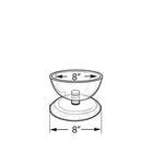 Azar Displays – Bol de présentation simple sur comptoir, 8 po (720008)-Hauteur totale : 6,5 po