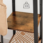 Vasagle - porte-manteau marron rustique avec étagères de rangement-Assemblage facile