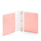 Poppin - Reliure 1" - Blush-Les anneaux de 1" en forme de D peuvent contenir 200 feuilles