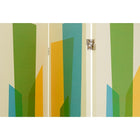 Kiera Grace – Cloison Austin Vance à 3 panneaux, 47 x 71 po, blanc avec motif abstrait multicolore-Scène artistique: le séparateur de pièce ne fournit pas seulement de l'utilité, il présente de magnifiques œuvres d'art sérigraphiées recto-verso. l'oeuvre peut être vue sous n'importe quel angle, créant une belle scène abstraite dans votre espace