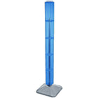 Azar Displays – Tour d’affichage standard à panneaux perforés emboîtables sur 4 côtés, 48 x 4 x 4 po, bleu (700225-BLU)-Pivote sur une base lestée