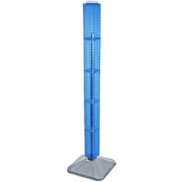 Azar Displays – Tour d’affichage standard à panneaux perforés emboîtables sur 4 côtés, 48 x 4 x 4 po, bleu (700225-BLU)-Pivote sur une base lestée