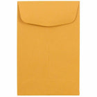 JAM Paper #4 Enveloppes commerciales pour pièces de monnaie - 3 po x 4 1/2 po - Manille kraft brun - Paquet de 100-Couleur : Kraft Brun