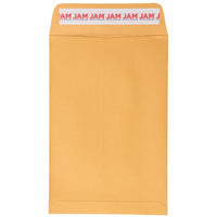 JAM Paper - Enveloppes recyclées à extrémité ouverte de 6 x 9 pouces avec fermeture à décoller et à sceller - Kraft brun Manille - paquet de 50-Couleur: Marron Kraft Manille