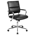 Flash Furniture Chaise De Bureau Pivotante Exécutive Leathersoft Panel-Noir (BT20595M2BK)-Rembourrage LeatherSoft noir