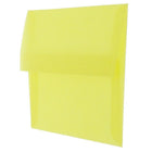 JAM Paper Enveloppes translucides A1, jaune primaire, 50/paquet-Intérieur vierge où écrire un mot personnalisé