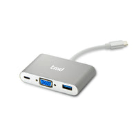 Adaptateur tmd USB-C vers multiport, VGA x1 / USB-C x1 / USB3.0 x 1 (AD5L-03WH)-Adaptateur multiport USB-C à 3 ports