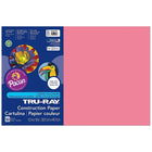 Papier de construction Pacon Tru-Ray, 12" x 18", rose vif, 250 feuilles-Papier au sulfite épais de 76 lb, 100 % teint en cuve avec des fibres plus longues et plus résistantes.