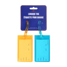 Habitu - Duo d'étiquettes à bagages - Orange/Bleu-Orange/Bleu
