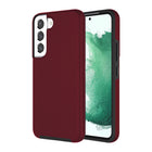 AXS - PROTech coque anti-choc avec bordures surelevees et une durabilite militaire pour Samsung Galaxy S22, Bourgogne-Resistant aux chocs