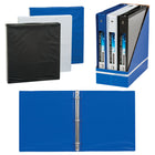 Merangue - 1" Liants de vue de vinyle - Paquet de 6-Liant de vue en vinyle dans des couleurs assorties (noir, bleu, gris)