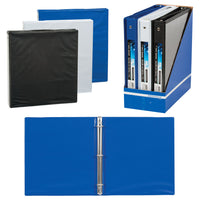 Merangue - 1" Liants de vue de vinyle - Paquet de 6-Liant de vue en vinyle dans des couleurs assorties (noir, bleu, gris)