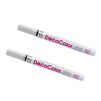 JAM Paper Marqueurs de Peinture Opaque à Traits Fins, Argent, 2 / paquet (7665909a)-Couleur :  argent