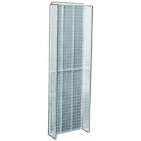Azar Displays – Panneau d’accrochage à ailettes latérales, 44 x 14 po, transparent (700350-CLR)-Pour une utilisation sur panneaux perforés ou panneaux muraux à lattes