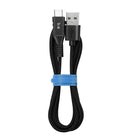 Blu Element – Câble de chargement/synchronisation USB-C tressé, 6 pi, noir (B6TCBK)-Fonctionne avec tous les chargeurs USB pour véhicules et tous les chargeurs à prise murale