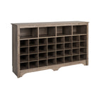 Prepac - Meuble à compartiments pour chaussures de 60 po - gris vieilli-Dimensions finies : L 60 pow x H 35 po x P 15,5 po.