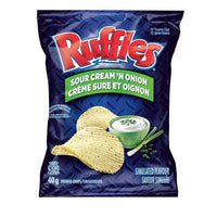 Ruffles® – Croustilles Crème sure et oignon, 40 g, paq./48-Crème sûre et onion