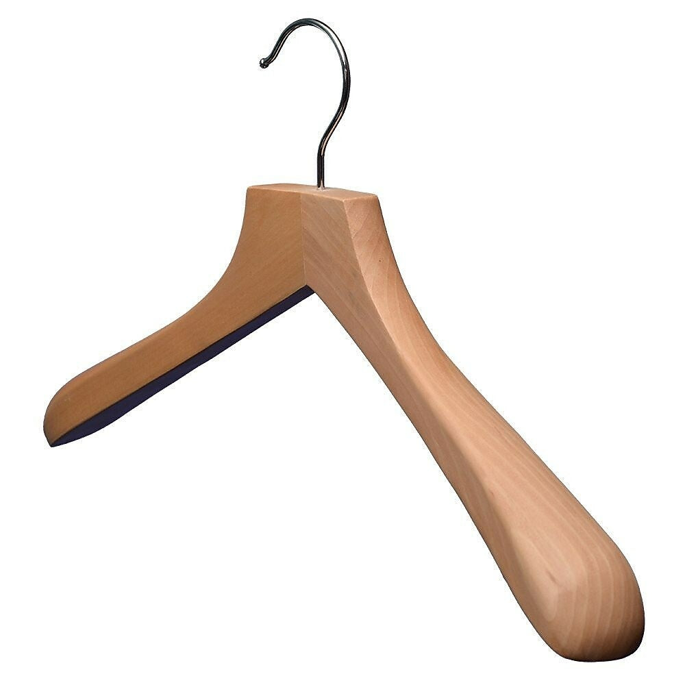 Lot De 12 Cintres Bois Avec Pince - Support Pantalons/jupes - 43cm - Capacité 8kg