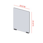 Avant de pare-haleine modulaire Mark Maker - Acrylique transparent 1/4" - panneau L 23,5"xH 31,5" - 2 rails inférieurs de 4"-Fabriqué à partir d'acrylique transparent de 1/4".