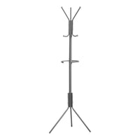 Monarch Specialties - 2163 Patere - Metal Argent-Mettez une touche classique sur un porte-manteau pratique avec un anneau inferieur porte-parapluie, dote de 6 crochets pour accrocher votre manteau, bonnet, echarpe, pull