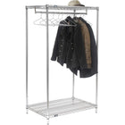 Nexel Porte-manteau a 2 tablettes et 12 cintres - 60 L x 24 D x 63 H - Chrome-Dimensions: 60 L x 24 D x 63 H