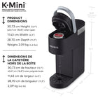 Keurig K-Mini - Cafetière une tasse à la fois pour capsule K-Cup  avec un design très élégant - noir-Rangement du cordon : pour un transport facile et un plan de travail bien rangé