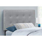 Monarch Specialties - 6001T Lit Simple Tete De Lit Simili - Cuir Gris-Dimensions du produit: 47,5 pouces H x 42,25 pouces L x 3 pouces P
