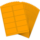 JAM Paper - Étiquette d'adresse laser/jet d'encre - 2 po x 4 po - Orange fluo fluo - Paquet de 120-Taille : Moyenne (2 x 4 pouces), Les étiquettes imprimables sont faciles à créer et à personnaliser