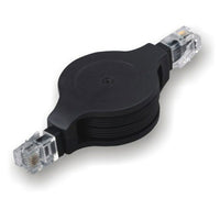 Electronic Master – Câble rétractable RJ11 mâle/mâle de 3 pi, 0,6 x 1,3 x 3,3 po, noir-Electronic Master – Câble rétractable RJ11 6P4C mâle/mâle 6P4C/M