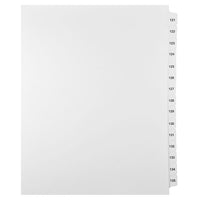 Mark Maker – Ensemble d’onglets séparateurs juridiques blancs, 1/15 onglets, format lettre, sans trous, numéros 121 à 135-Onglets séparateurs blancs, 1/15 onglets