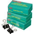 Staples - Boîte de pinces relieuses, petites, 3/4 po, noires, boîte de 72-Pinces relieuses à forte préhension pour garder ensemble les feuilles de document pour empêcher les pages de se détacher