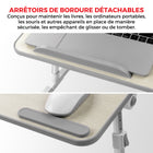 AnthroDesk - Plateau de table ajustable - Gris-Ajustement facile de la hauteur et de l'inclinaison