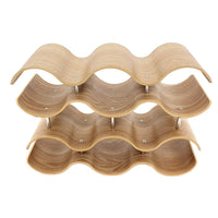 Cathay Importers Bentwood vague 10 bouteilles casier à vin, 9,75 " H x 15" W x 6" D-Taille: 9,75" H x 15" W x 6" D lorsqu'il est assemblé