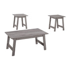 Monarch Specialties - 7932P Ens De Tables - 3Pcs/Gris-Ensemble de trois table incluant une table à café et deux table d'appoint carré
