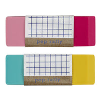 Pep Rally - Gomme à effacer - Deux tons - Variee-Couleur ombre, forme rectangulaire