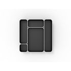 Three by Three Seattle - Organisateur de tiroirs en metal - Noir - Ensemble de 5 (52280)-Organisateur de tiroir