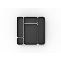 Three by Three Seattle - Organisateur de tiroirs en metal - Noir - Ensemble de 5 (52280)-Organisateur de tiroir