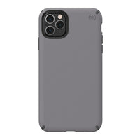 Speck Presidio Pro iPhone 11 Pro - Gris filigrane/Gris ardoise (AP-1010)-Les crêtes du matériau IMPACTIUM sur le périmètre intérieur se compriment à l'impact pour absorber et disperser le choc. Des laboratoires indépendants ont effectué de multiples chutes de 3 mètres pour garantir une protection supérieure.